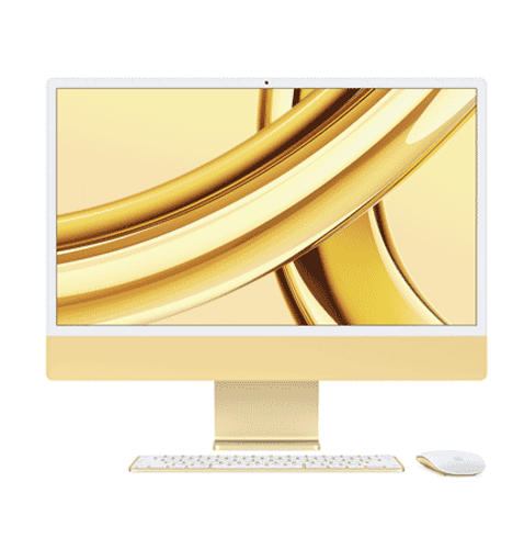 Image of Apple iMac - 24" - M1 Chip - 8 Core - 8GB - 512GB SSD - Yellow (refurbished)