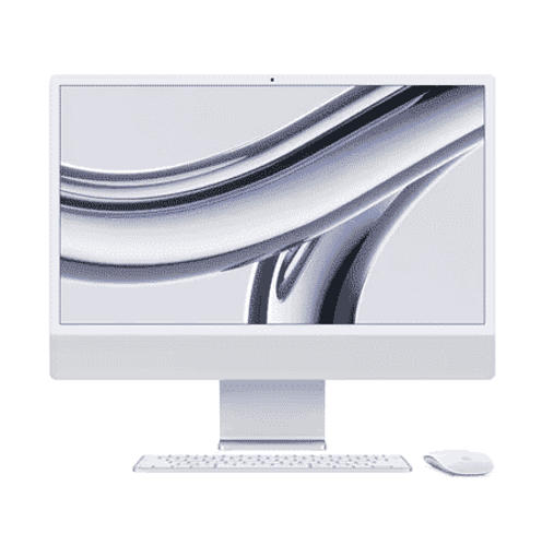 Image of Apple iMac - 24" - M4 Chip - 8 Core - 16GB - 256GB SSD - Silver (refurbished)