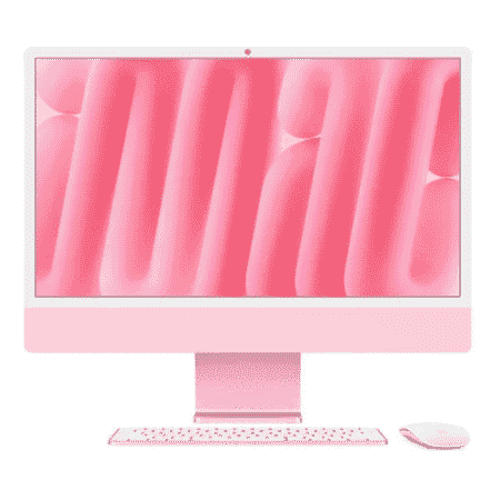 Image of Apple  iMac - 24" - M3 Chip - 8 Core  - 8GB - 256GB SSD - Pink (refurbished)