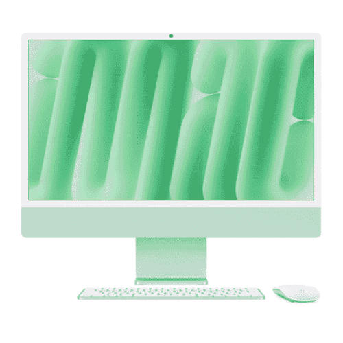 Image of Apple  iMac - 24" - M4 Chip - 8 Core  - 16GB - 256GB SSD  - Green (refurbished)