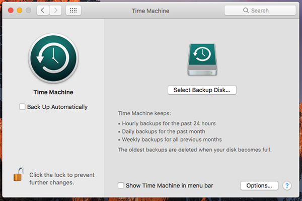Macbook Time machine